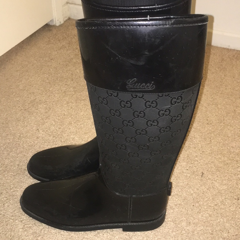 Authentic Gucci Guccissima Rain Boots
